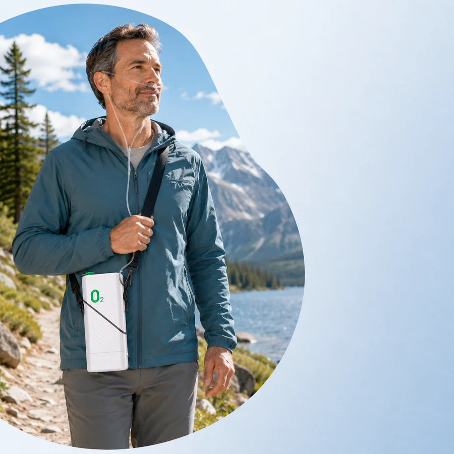 1-5L/min Portable Oxygen Concentrator | Bottle-Size Design for Travel