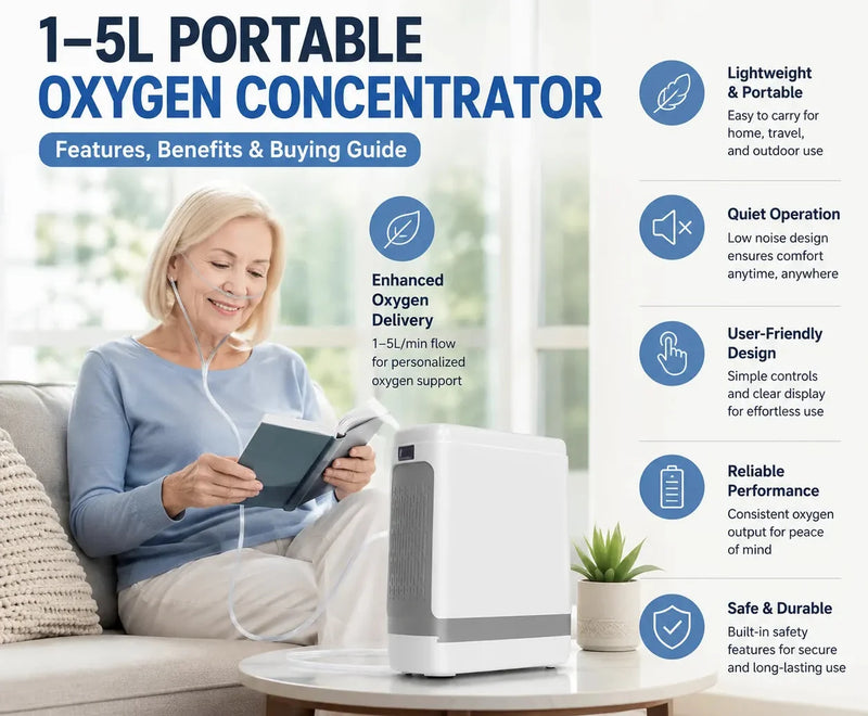 1–5L Portable Oxygen Concentrator: Features, Benefits and Buying Guide