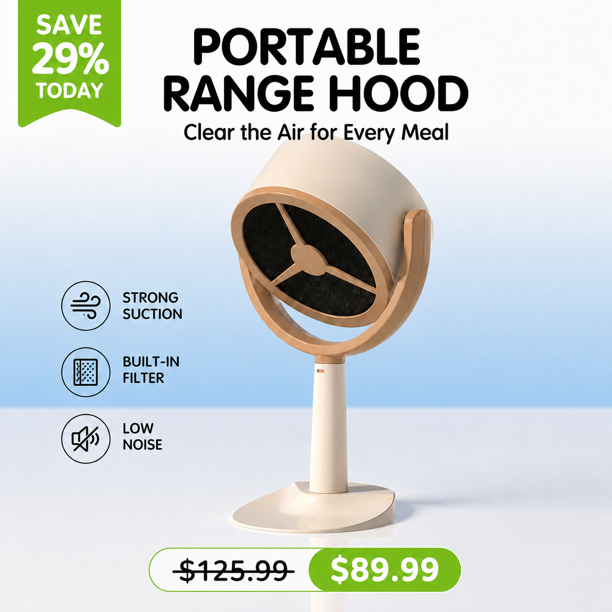 Portable Range Hood | Smoke-Free Cooking Fast