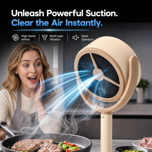 Portable Kitchen Exhaust Fan for Indoor Cooking Smoke Removal