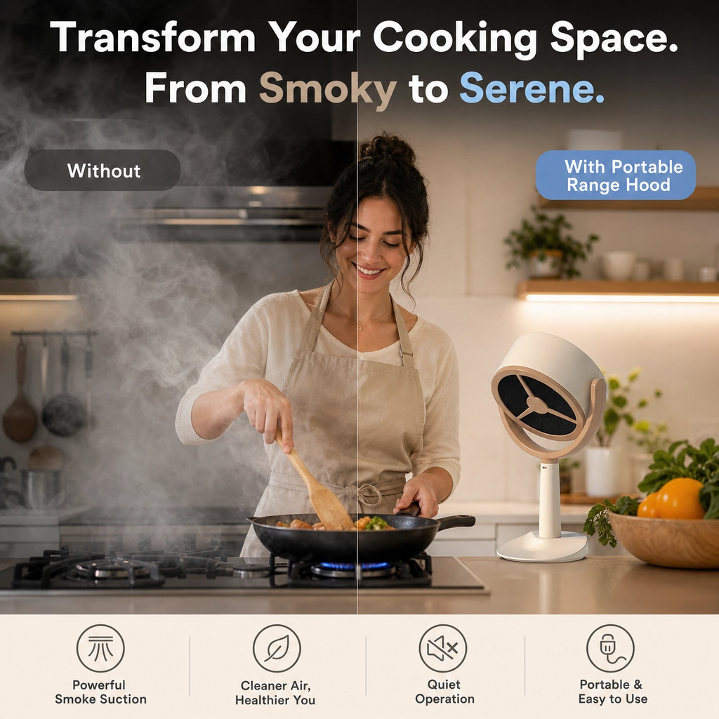Portable Range Hood | Smoke-Free Cooking Fast