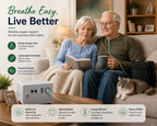 1-3L/Min Portable Oxygen Concentrator | 10-12 Hours Battery Life | Free Carry Bag
