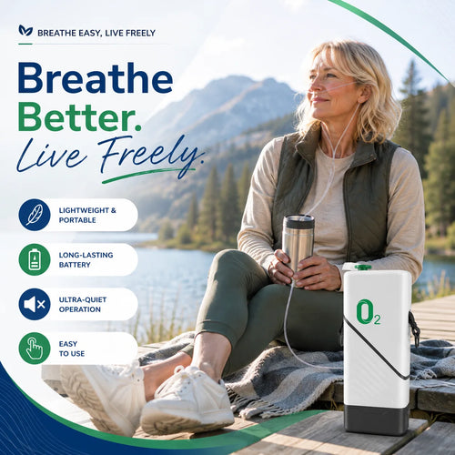 1-5L/min Portable Oxygen Concentrator | Bottle-Size Design for Travel